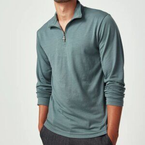 Untouched World New Zealand Pua Zip Shirt Pullover, Merino Wool - Mens Small